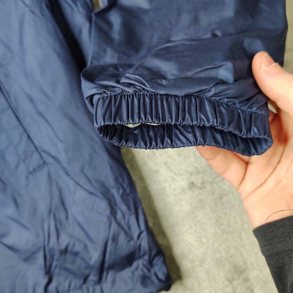 Nike Coaches Jacket Mens S Navy Blue Solid Loose Fit Jersey Lined Snap Front - Picture 8 of 15